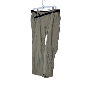 Karrimor Pants Womens 10 Beige Zip Off Cargo Convertible Hiking Outdoor Belted